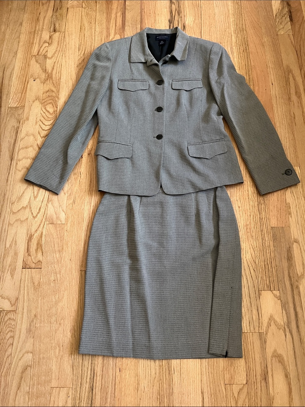 Anne Klein Houndstooth Blazer and Skirt Set